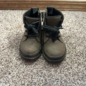 Kids Brown Lace-Up Boots